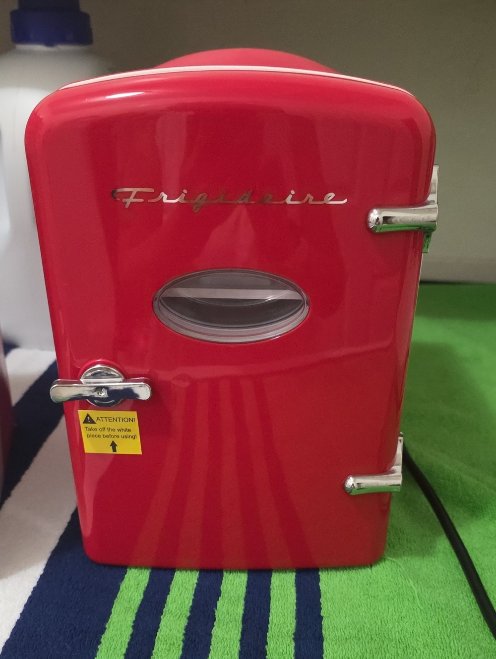 Red Portable Mini Refrigerator - Compact Personal Cooler